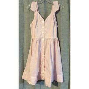 Gunne Sax Jessica McClintock Pink Striped Dress Size 5 Vintage